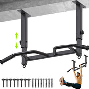 SELEWARE Heavy Duty Welded Pull Up Bar, Versatile Doorway Wall Mount, Joist Mounted, and Ceiling Mounted Chin Up Bars, Thick Metal Sturdy Construction for Full Body Workouts Support 500 lbs