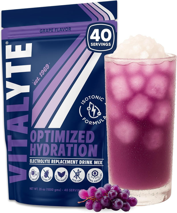Vitalyte Electrolyte Powder Drink Mix, Isotonic Electrolyte Hydration Mix, Gluten Free Post Workout Powder Mix, Pack of 1, 35 oz., Cranberry Frost Flavor