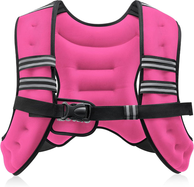 ZELUS Weighted Vest, 6lb/8lb/12lb/16lb/20lb/25lb/30lb Weight Vest with Reflective Stripe for Workout, Strength Training, Running, Fitness, Muscle Building, Weight Loss, Weightlifting