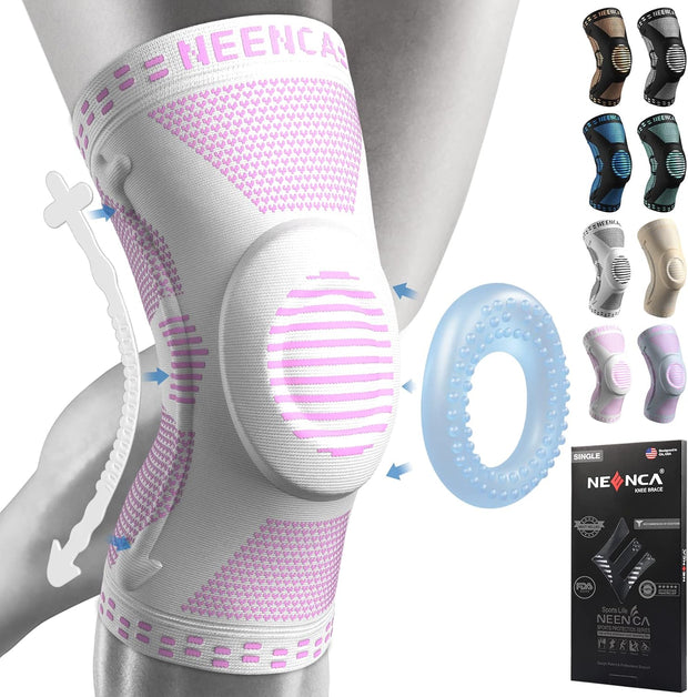 NEENCA Professional Knee Brace for Pain Relief, Medical Knee Support with Patella Pad & Side Stabilizers, Compression Knee Sleeve for Meniscus Tear, ACL, Joint Pain, Runner, Workout - FSA/HSA Eligible