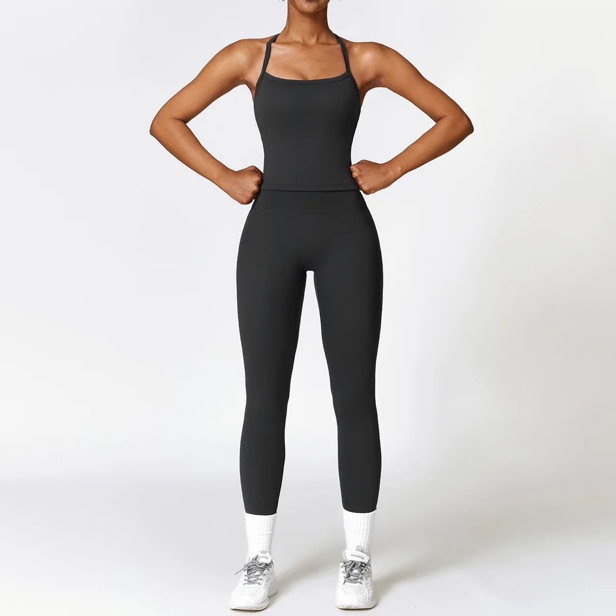 2PCS Yoga Set Women Gym Clothing Fitness Workout Set Sportswear Female Long Sleeve Crop Top High Waist Leggings Sports Suits