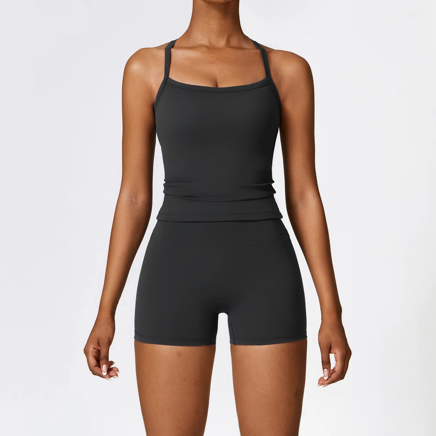2PCS Yoga Set Women Gym Clothing Fitness Workout Set Sportswear Female Long Sleeve Crop Top High Waist Leggings Sports Suits