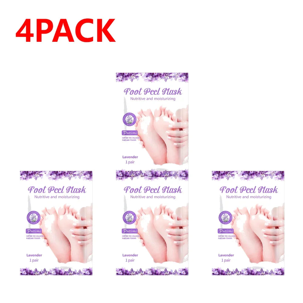 2-10PCS Exfoliating Foot Mask Foot SPA Pedicure Socks Remove Dead Skin Whitening Heels Feet Peeling Anti-Cracked Foot Skin Care