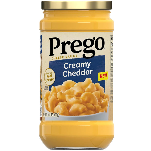 Prego Alfredo Pasta Sauce with Roasted Garlic and Parmesan Cheese, 14.5 oz Jar