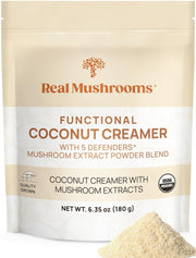 Real Mushrooms Organic Hot Chocolate Mix with Reishi, Turkey Tail, Chaga, Shiitake, Maitake – Cacao Powder Organic Mushroom– 5 Defenders Mushroom Cacao Powder, Vegan, Gluten-Free, 15 Servings