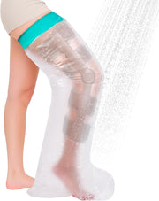Waterproof Leg Cast Cover for Showering, Reusable Shower Sleeve for Lower Leg After Surgery, Watertight Non-Slip Adult Fracture Protector Bag, Water Proof Medical Covers for Calf/Ankle/Wound/Bandages