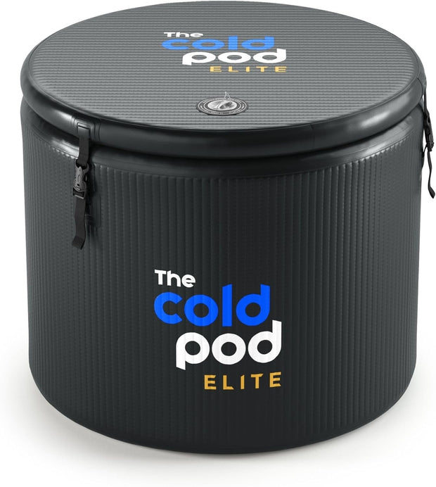 The Cold Pod Insulated Cold Plunge Tub Bundle - 85Gal Ice Bath Round Tubs with Energy Saving Multi-Layer Cover - Chiller Compatible&Silver Reflective
