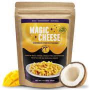 Vegan Magic Cheese Sauce (6oz powder makes 14oz), Cheddar Cheese Powder for Vegan, Plant-Based Cheese, Salty Crackers Dairy Free, Low Sodium