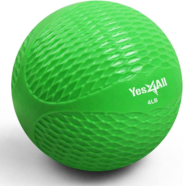 Yes4All Weighted Toning Balls for Exercise, Soft Medicine Balls for Exercise, Pilates, Yoga, Balance, Flexibility, 2-10lbs