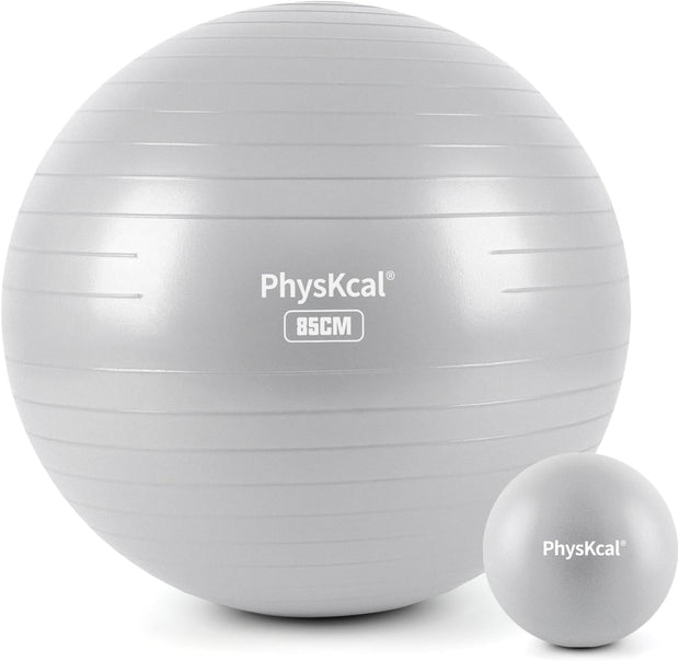 Yoga Ball for Exercise, Pilates Set, 4 Sizes Fitness Ball for Workout, Birthing, Pregnancy, Physical Therapy- Pump Included
