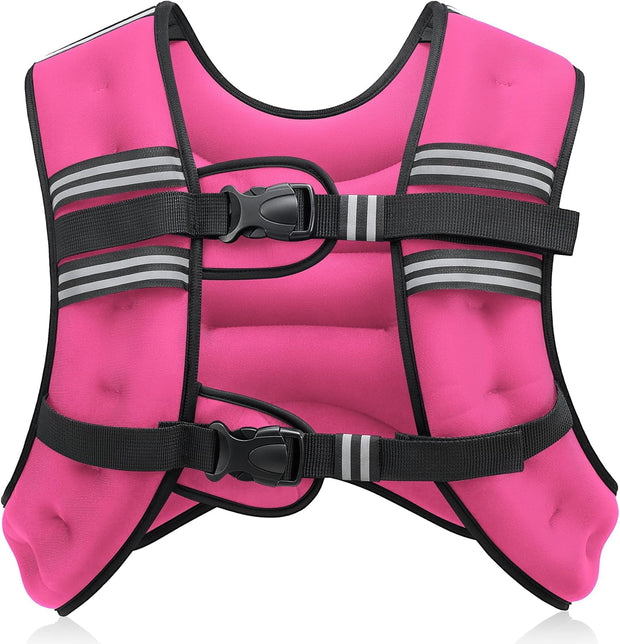 ZELUS Weighted Vest, 6lb/8lb/12lb/16lb/20lb/25lb/30lb Weight Vest with Reflective Stripe for Workout, Strength Training, Running, Fitness, Muscle Building, Weight Loss, Weightlifting