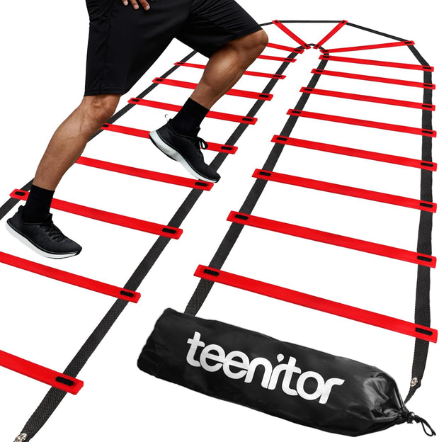 Teenitor Agility Ladder Speed Ladder Training Ladder for Soccer, Speed, Football Fitness Feet Training Carry Bag Agility Training Equipment 13 rungs, 23 feet
