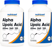 Nutricost Alpha Lipoic Acid 600mg Per Serving, 240 Capsules - Gluten Free, Vegetarian Capsules, Soy Free & Non-GMO