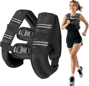 Weighted Vest for Woman Men,6lb/8lb/12lb/16lb/20Lb/25lb Weight Vest with Reflective Stripe Adjustable Buckle Strap Back Pocket Workout Strength Training Walking Jogging Running