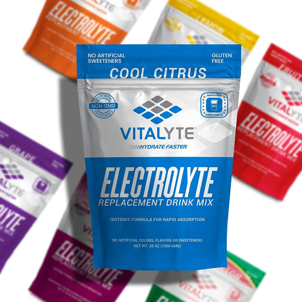 Vitalyte Electrolyte Powder Drink Mix, Isotonic Electrolyte Hydration Mix, Gluten Free Post Workout Powder Mix, Pack of 1, 35 oz., Cranberry Frost Flavor