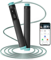 KYTO Smart Jump Rope, High Speed Jump Rope with Counter, Workout Jumping Rope with Steel Ball Bearings, Adjustable Length Speed Skipping Rope, Skipping Rope with App, Fitness Gifts for Adults, Kids