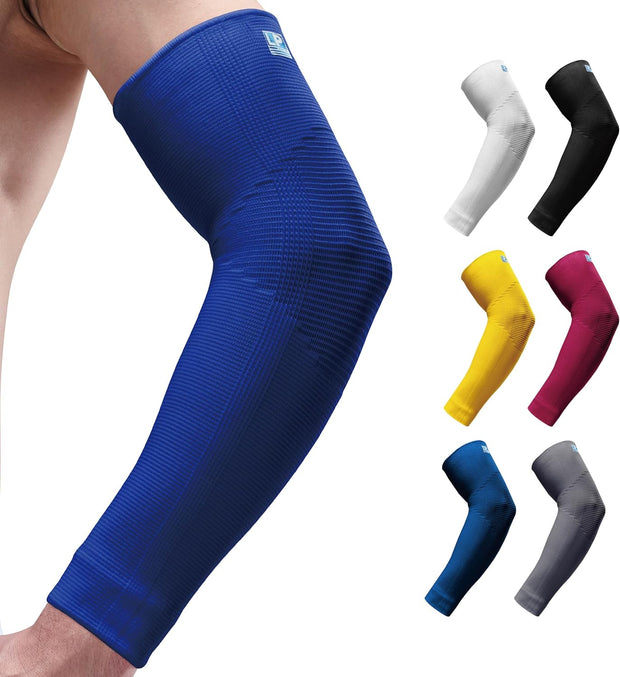 LP SUPPORT 668 Elbow Compression Sleeve Brace, Tennis and Golfer’s Elbow, Tendonitis, For Workouts, Men & Women (1-Pack)