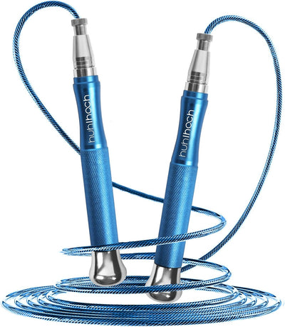 Speed Weighted Jump Rope with Secure Lock Mechanism, 360° Smooth Swivel, Non-Slip Matte Textured Handles, Features 2 Performance Cords for Effective Fitness Workouts