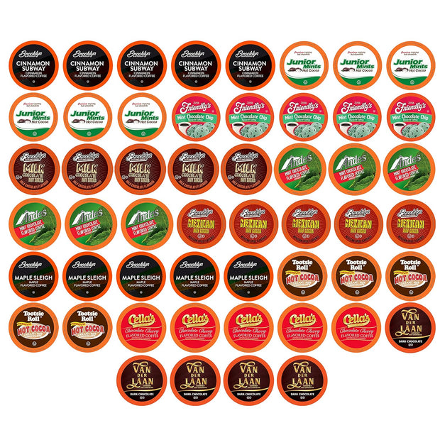 Two Rivers Coffee Hot Chocolate Pods Single Serve Cocoa Variety Sampler Pack Compatible with 2.0 Keurig K-Cup Brewers, 40 Count