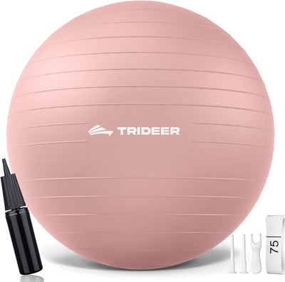 Trideer Yoga Ball – Anti-Burst Exercise Ball for Pregnancy, Office, Birthing, Stretching & Core Workout – Home Gym & Therapy