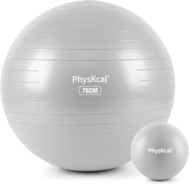 Yoga Ball for Exercise, Pilates Set, 4 Sizes Fitness Ball for Workout, Birthing, Pregnancy, Physical Therapy- Pump Included