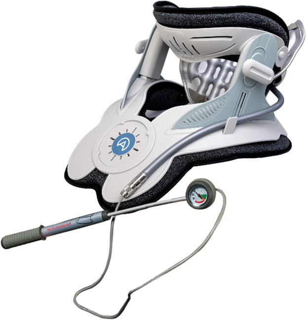 Neck Traction Device by Air Collar - Neck Stretcher - Cervical Traction Device - Neck & Shoulder Pain Relief - Stretcher Collar for Improved Spine Alignment - 2nd Generation (2nd Gen - Electric)