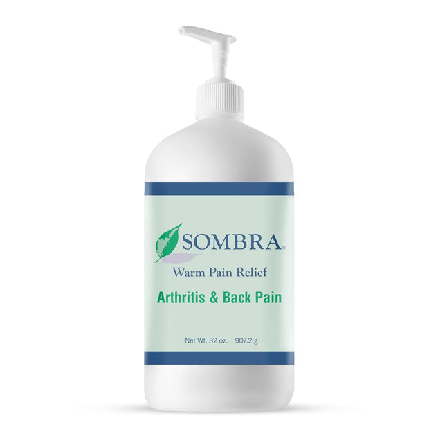 Sombra Warm Pain Relief Gel, Warm Relief for Arthritis and Chronic Pain Pre-Workout Muscle Rub Vegan Formula Free of Artificial Fragrances, Dyes, NSAIDs, Wax, Petroleum, Alcohol - 4oz Jar