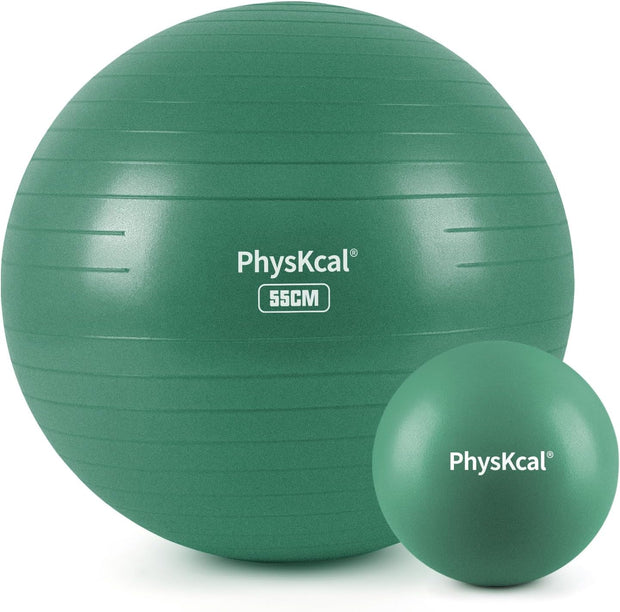Yoga Ball for Exercise, Pilates Set, 4 Sizes Fitness Ball for Workout, Birthing, Pregnancy, Physical Therapy- Pump Included