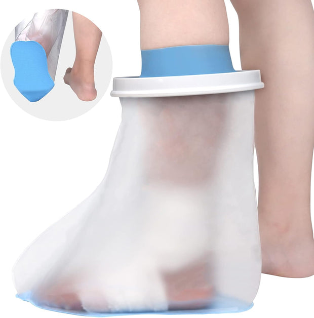 Waterproof Extra Wide Full Leg Cast Cover for Shower with Non-Slip Bottom, Extra Large Watertight Leg Cast Protector for Thigh Foot Ankle Surgery Wounds, Knee Immobilizer/Brace, Walking Boots,Reusable