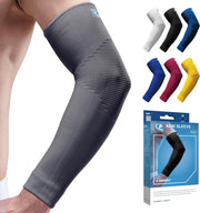 LP SUPPORT 668 Elbow Compression Sleeve Brace, Tennis and Golfer’s Elbow, Tendonitis, For Workouts, Men & Women (1-Pack)