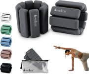 Weighted Bangles – Adjustable Ankle and Wrist Weights for Women & Men – Set of Ankle Weights 2 lbs (1 lb Each Wrist Weight) | Weighted Arm Bands for Pilates, Yoga, Running & Walking
