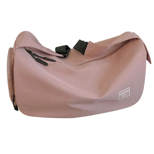 Solid Color Dry Wet Separation Bags Large Capacity Portable Gym Bags with Pockets Adjustable Shoulder Strap for Outdoor Football