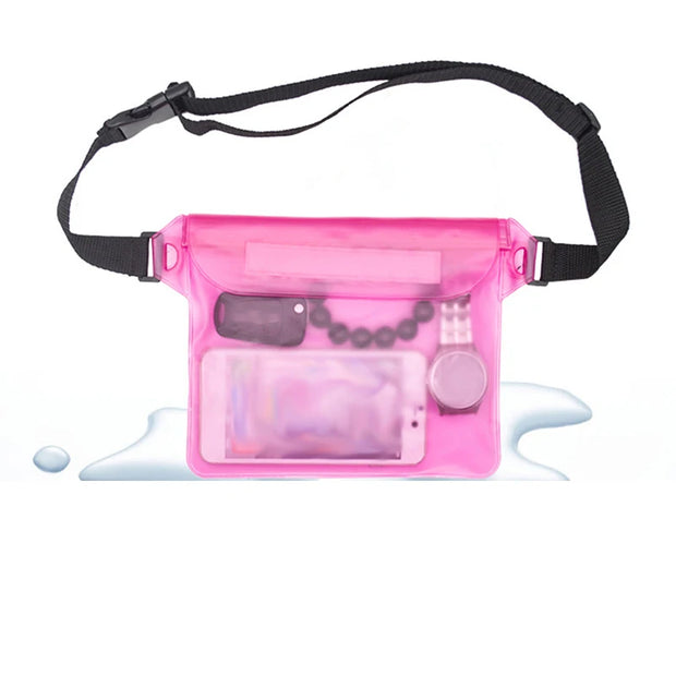 Waterproof Swimming Diving Bag PVC Beach Drifting Diving Waist Pack Shoulder Bag Underwater Mobile Phone Case Outdoor Dry Bag