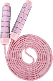 Jump Rope for Women & Men Adjustable Length Cotton Skipping Rope for Adults & Kids Workout Equipment for Weight Loss, Cardio, Boxing & Fitness Suitable for Home, Gym & School Use