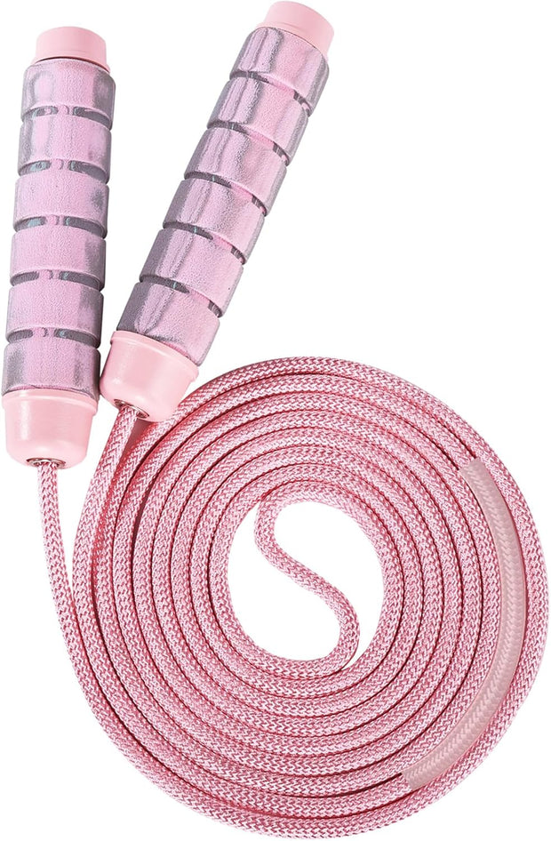 Jump Rope for Women & Men Adjustable Length Cotton Skipping Rope for Adults & Kids Workout Equipment for Weight Loss, Cardio, Boxing & Fitness Suitable for Home, Gym & School Use