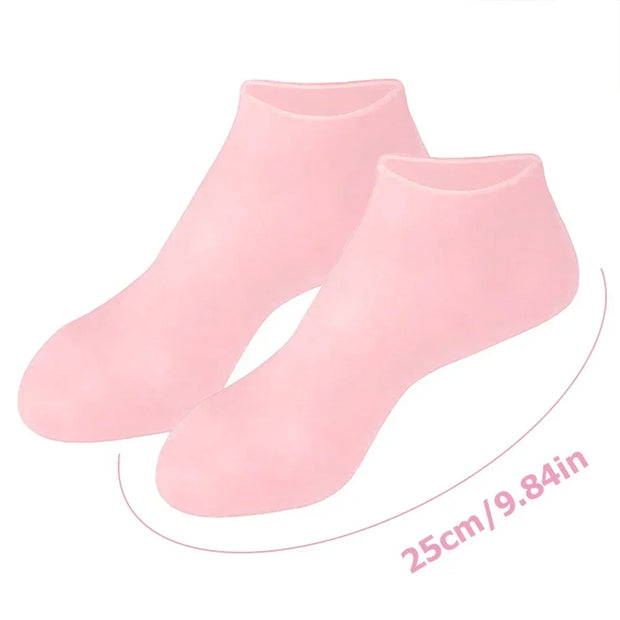 Silicone Moisturizing Socks Exfoliating Gel Heel Socks Callus Cracked Dead Skin Remove Protector Foot Care Moisturizing Gel Sock