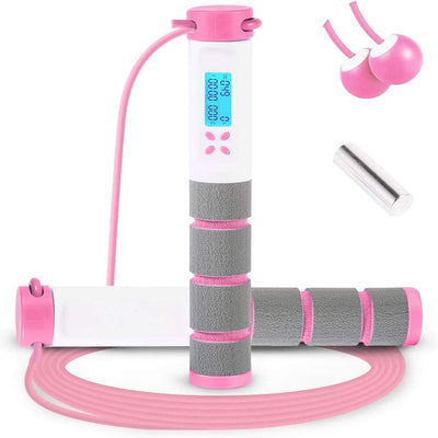 Jump Rope, Digital Weighted Handle Workout Jumping Rope with Calorie Counter for Training Fitness, Adjustable Exercise Speed Skipping Rope for Men, Women, Kids, Girls