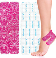 OK TAPE Kinesiology Tape for Ankle - 10 Precut Strips | Professional-Grade Water-Resistant & Breathable Ankle Tape for Sports Injury Recovery, Support, 10pcs, Pink