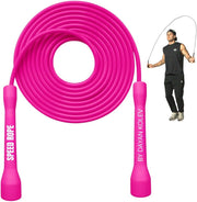 Speed Jump Rope by Dayan Kolev, 5mm PVC Skipping Rope, Great for Beginners and Advanced Athlets, Designed for Fitness, Cardio, Boxing & CrossFit, Adjustable length with Unbreakable Handles
