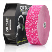 (2in X 103 Feet) OK TAPE PRO Bulk Kinesiology Tape, Original Elastic Latex Free Kinesiology Therapeutic Tape, Free Cut Printed