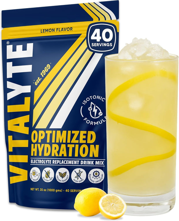 Vitalyte Electrolyte Powder Drink Mix, Isotonic Electrolyte Hydration Mix, Gluten Free Post Workout Powder Mix, Pack of 1, 35 oz., Cranberry Frost Flavor
