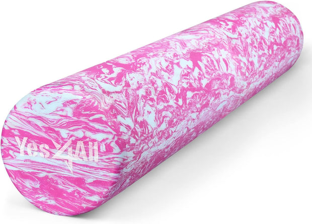 Yes4All EVA Firm Foam Roller for Back - Round Back Roller for Exercise, Yoga & Pilates 12/18/24/36 inch