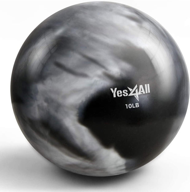 Yes4All Weighted Toning Balls for Exercise, Soft Medicine Balls for Exercise, Pilates, Yoga, Balance, Flexibility, 2-10lbs