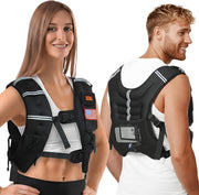 Weighted Vest for Woman and Men, 8lbs/12lbs/16lbs/20lbs/30lbs/40lbs Odorless Adjustable Straps Size Walking Vest,Running Vest with Underarm Buckle, Breathable Mesh Shoulder Pain Relief, Strength Training HIIT