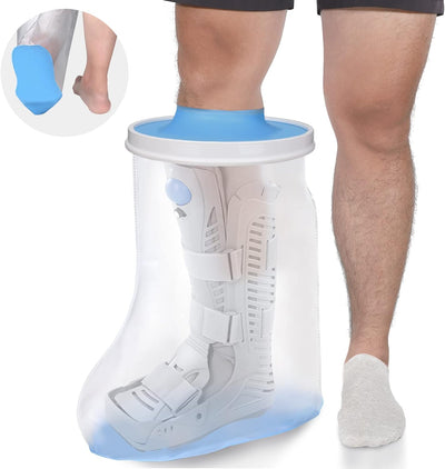 Waterproof Extra Wide Full Leg Cast Cover for Shower with Non-Slip Bottom, Extra Large Watertight Leg Cast Protector for Thigh Foot Ankle Surgery Wounds, Knee Immobilizer/Brace, Walking Boots,Reusable