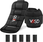VBSD Adjustable Ankle Weights for Women Men, 1 Pair 2 4 5 6 8 10 lb Leg Weight Straps, Weighted Ankle Weights Set for Gym, Fitness, Yoga, Jogging, Walking, Aerobics, Physical Therapy