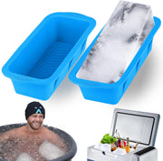 XANGNIER Extra Large Ice Block Mold,4 Pack 9.4lbs Ice Cubes for Cold Plunge or Coolers,Reusable Silicone Ice Molds for Ice Bath Chiller,Big Ice Tray