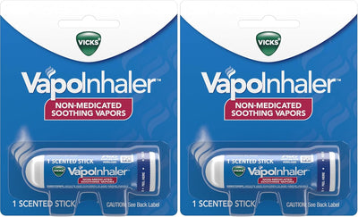 Vicks VapoInhaler, Portable Nasal Inhaler, Non-Medicated, Soothing Vapors, Menthol Scent, 1 Count