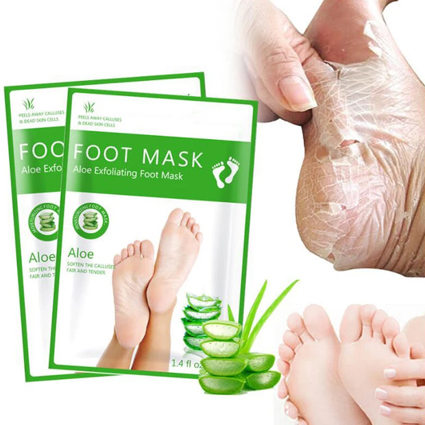 1-10Pcs Exfoliating Foot Mask Foot Spa Pedicure Socks Removing Dead Skin Whitening Heels Peeling Anti Cracked Foot Skin Care