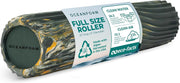 Oceanfoam Tidal Roller - Black - Muscle Massage Foam Roller for Back Pain & Stretching - Firm and Ergonomic Wide Wave Textured - Yoga, Athletics, & Wellness - Full Size, 20" x 5"